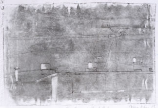 etching of los angeles rooftop