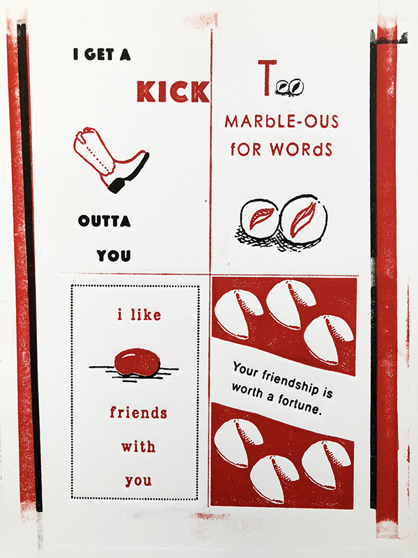 letterpress valentines without a press