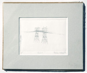 rustic electrical tower original art